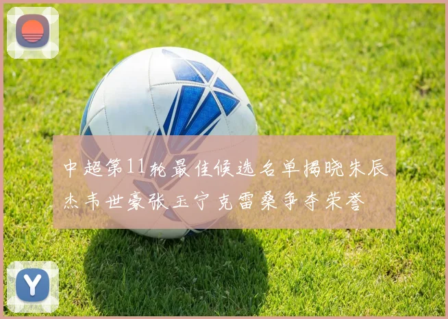 中超第11轮最佳候选名单揭晓朱辰杰韦世豪张玉宁克雷桑争夺荣誉
